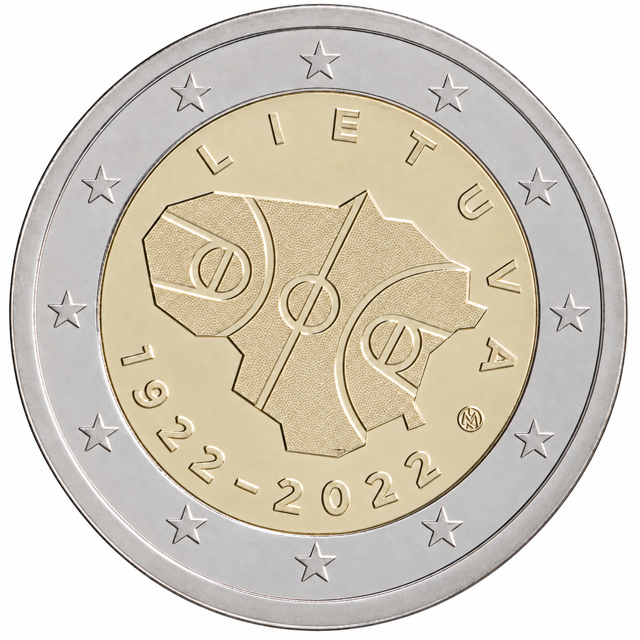 2 Euros Basketball in Lithuania (Uncoloured)